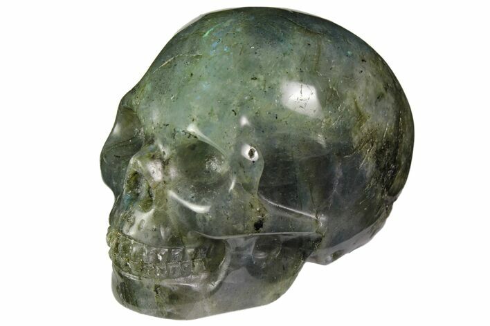 Realistic, Polished Labradorite Skull #116307
